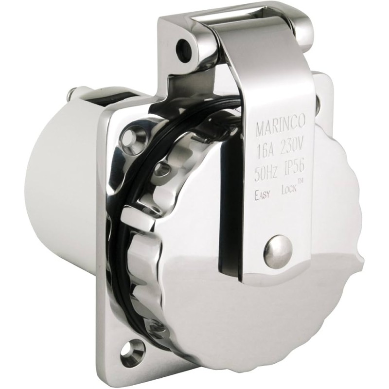 Marinco 16A Stainless Steel Shore Power Connector Marinco 16A Stainless Steel Shore Power Connector