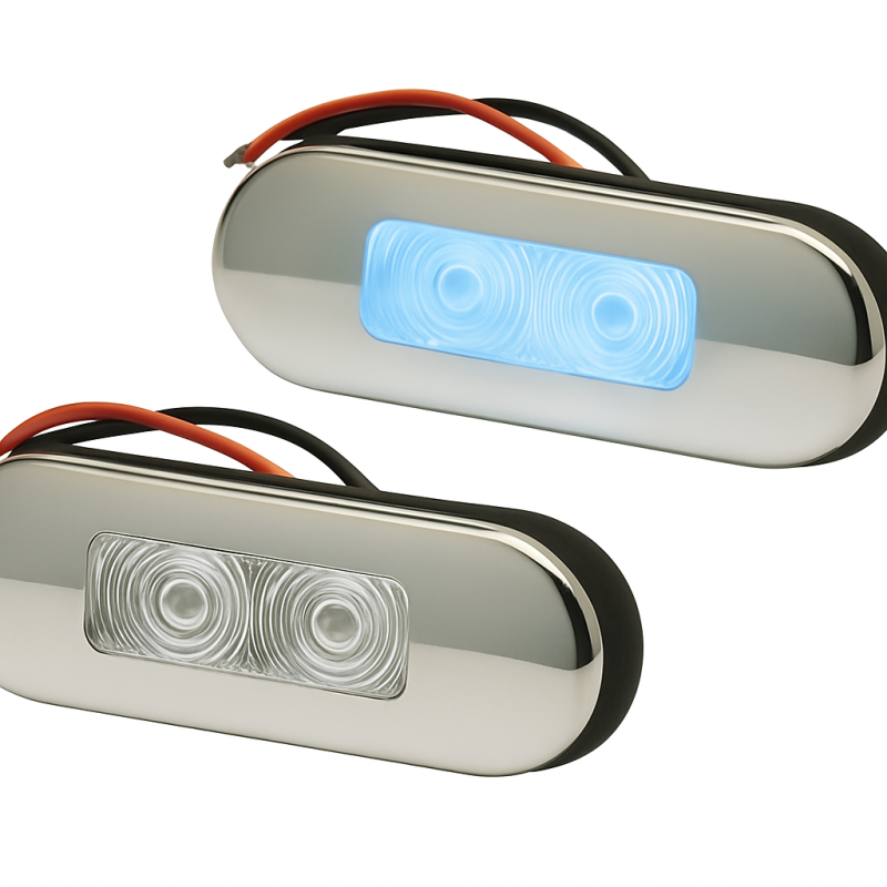 Elipticno LED ambijentalno svjetlo 86 x 31mm plavo