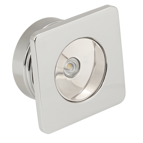 Kromirano LED ambientalno svjetlo, kvadratno 30 x 30mm, hladno svjetlo Kromirano LED ambientalno svjetlo, kvadratno 30 x 30mm, hladno svjetlo