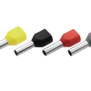 Zwillings-Endkappen mit Vorisolierung 2X4MM2 - 100 Stück