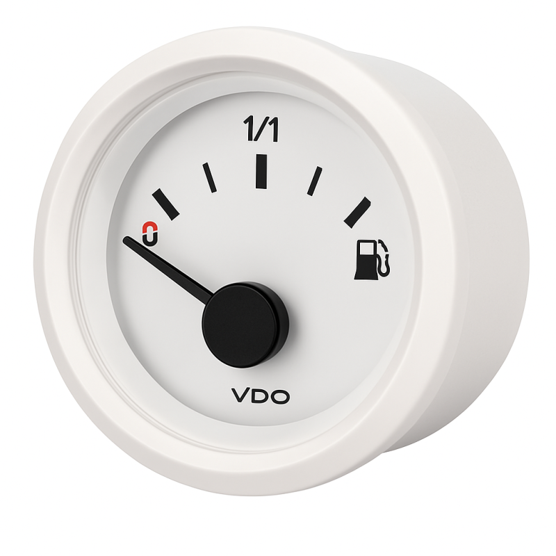 VDO White Fuel Gauge 52mm (240-30 Ohm)