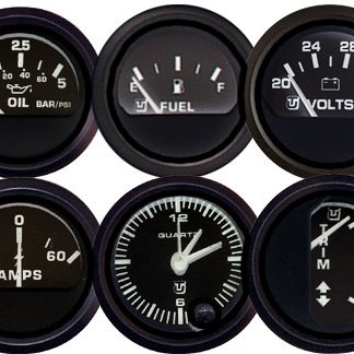 Uflex Ultra Black Ammeter with Shunt 60-0-60 52mm