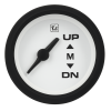 Uflex Ultra White Trim Gauge 0-190 Ohm 52mm
