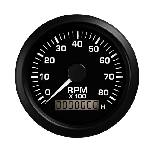 Uflex Ultra 8000rpm Black Tachometer with Hourmeter Uflex Ultra 8000rpm Black Tachometer with Hourmeter