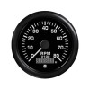Tahometru Uflex negru și hourmeter 4000 rpm 85mm