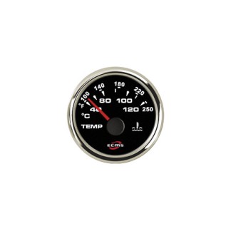 Manomètre de Niveau d'Égout Ecms Noir Chrome 12/24V