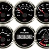 Öldruckanzeige 52mm 0-5bar - Schwarz & Chrom 12/24V