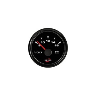 ECMS Black Oil Pressure Gauge 0-5 Bar 52mm