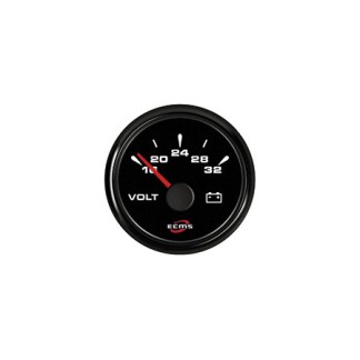 ECMS Black Oil Pressure Gauge 0-5 Bar 52mm