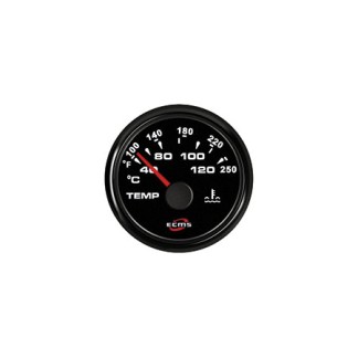 ECMS Black Oil Pressure Gauge 0-5 Bar 52mm