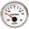 ECMS White Chromed Analog Ammeter with Shunt -80 to +80A 52mm