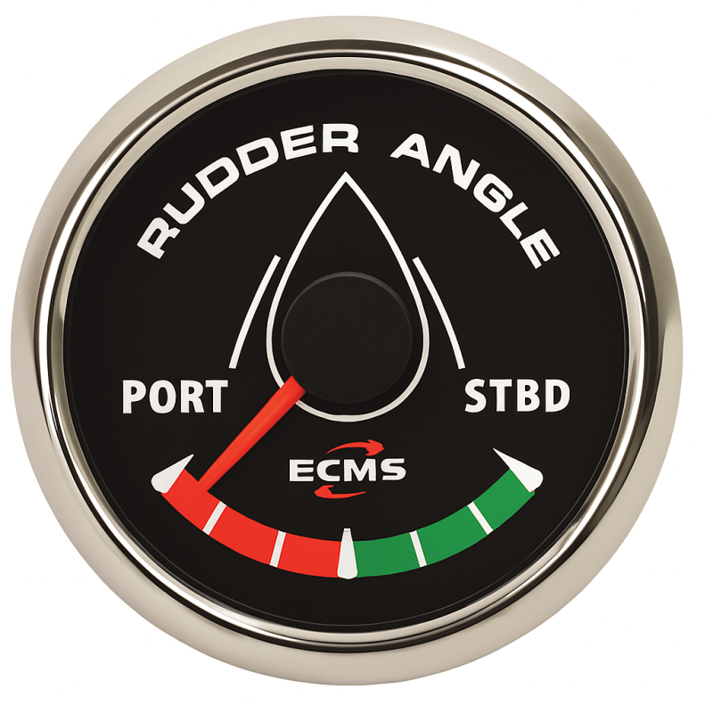 ECMS Black Chrome Analog Ammeter with Shunt -80 to +80A 52mm