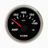 ECMS Black Chrome 12/24V Ammeter with Shunt -150/+150A ECMS Black Chrome 12/24V Ammeter with Shunt -150/+150A