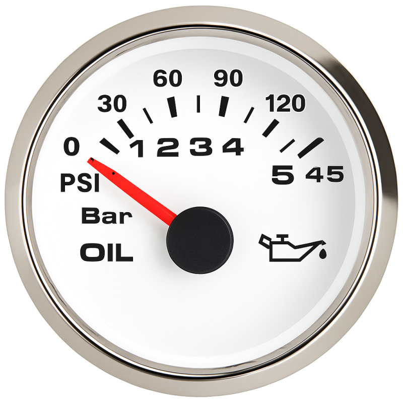 Trim Gauge ECMS Wit 0-190 Ohm 52mm