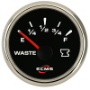 ECMS Trimmesanzeige Schwarz-Chrom 52mm
