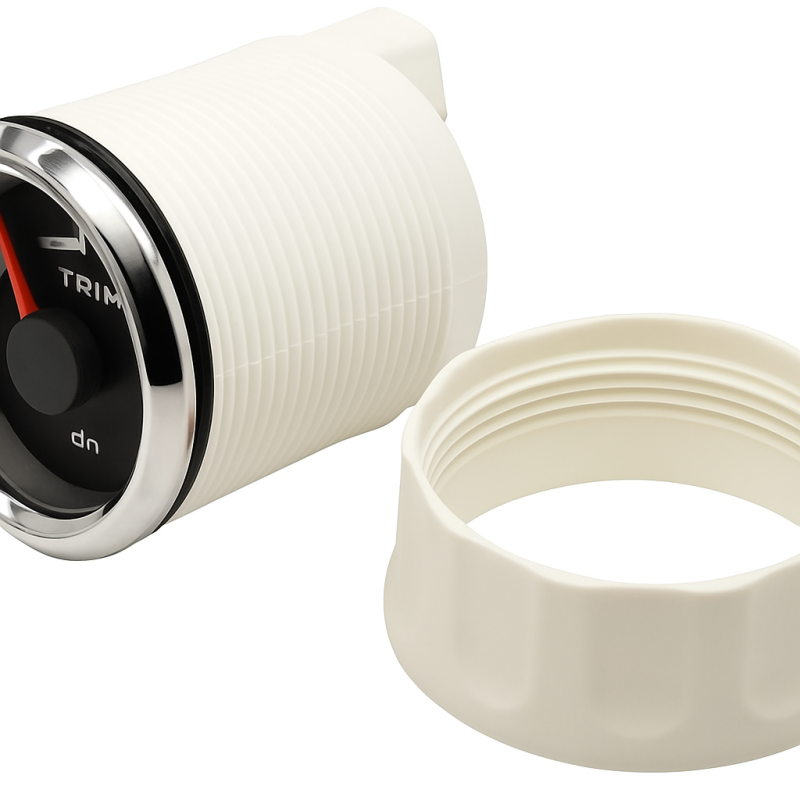 ECMS Black-Chromed 52mm Trim Gauge - 167-10 Ohm ECMS Black-Chromed 52mm Trim Gauge - 167-10 Ohm