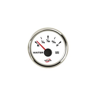 ECMS 12/24V White Chrome Hourmeter 52mm
