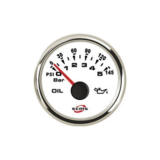 Contor de ore ECMS Alb Crom 12/24V 52mm Contor de ore ECMS Alb Crom 12/24V 52mm