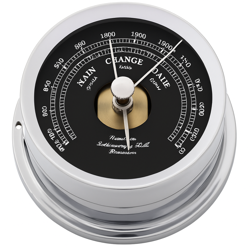 A-Nautic Minor Chrome Brass Barometer - 72mm