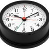 Silent Radio Nautical Clock - A-Nautic Pacific in Black Anodized Aluminum 120mm