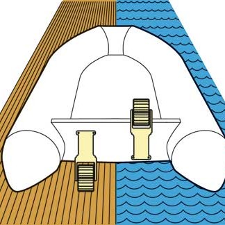 Durable Plastic Launching Wheels for Inflatable Boats Durable Plastic Launching Wheels for Inflatable Boats