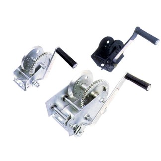 630KG Black Manual Winch - Single Speed