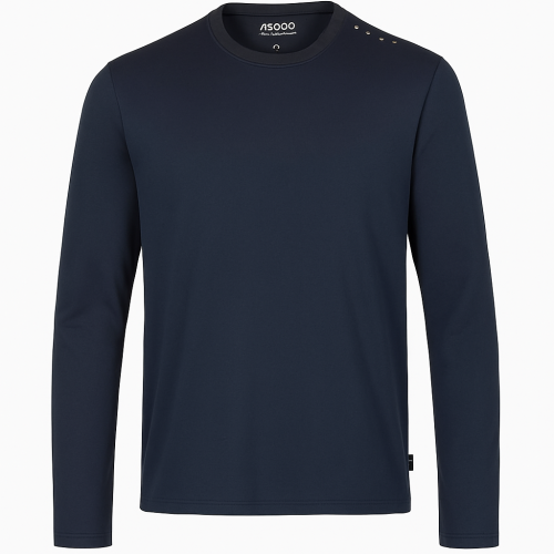 Musto Crew Sunblock T-shirt z Długim Rękawem - Rozmiar L - Granatowy