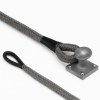 16mm Szürke 16-szálú Horgonyzó Kötél Spliced Szemmel és Fekete Bőrszíjjal, 20m