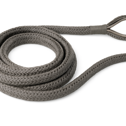32mm Grey Polyester Braided Dock Line - 20m