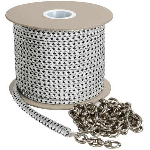 Zestaw do kotwiczenia z liną 14mm x 50mt i łańcuchem ze stali nierdzewnej 8mm x 7.5mt