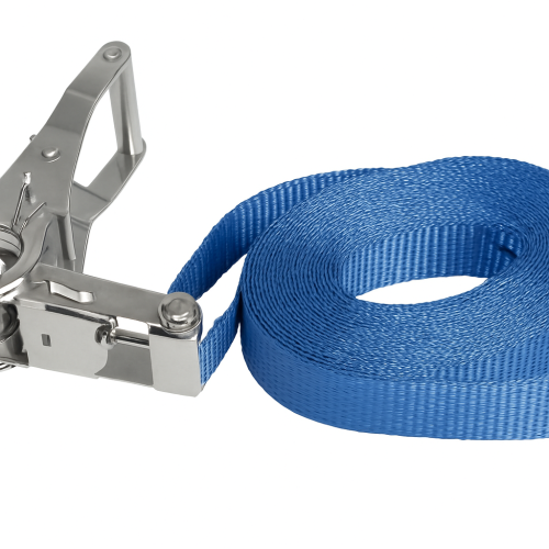 Heavy-Duty Stainless Steel Ratchet Strap 50mm x 6m Heavy-Duty Stainless Steel Ratchet Strap 50mm x 6m