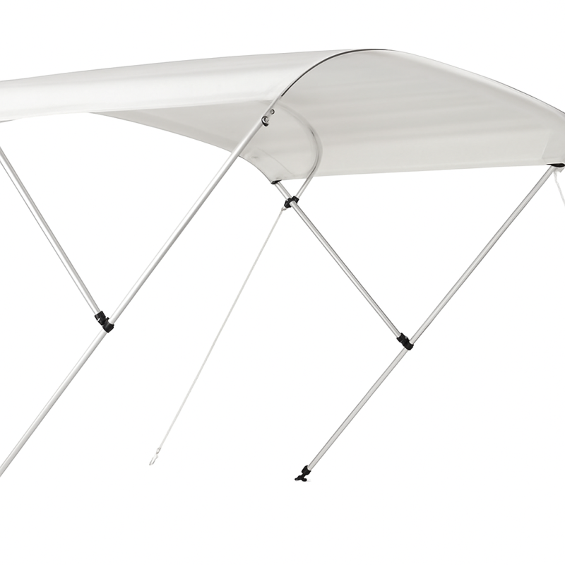 TESSILMARE White Bimini with 2 Arches - Aluminum 225x215xH115cm