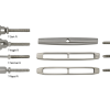 Modulaire spanner - roestvrij staal Open Body M12