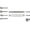 Modulaire spanner - roestvrij staal Open Body M12
