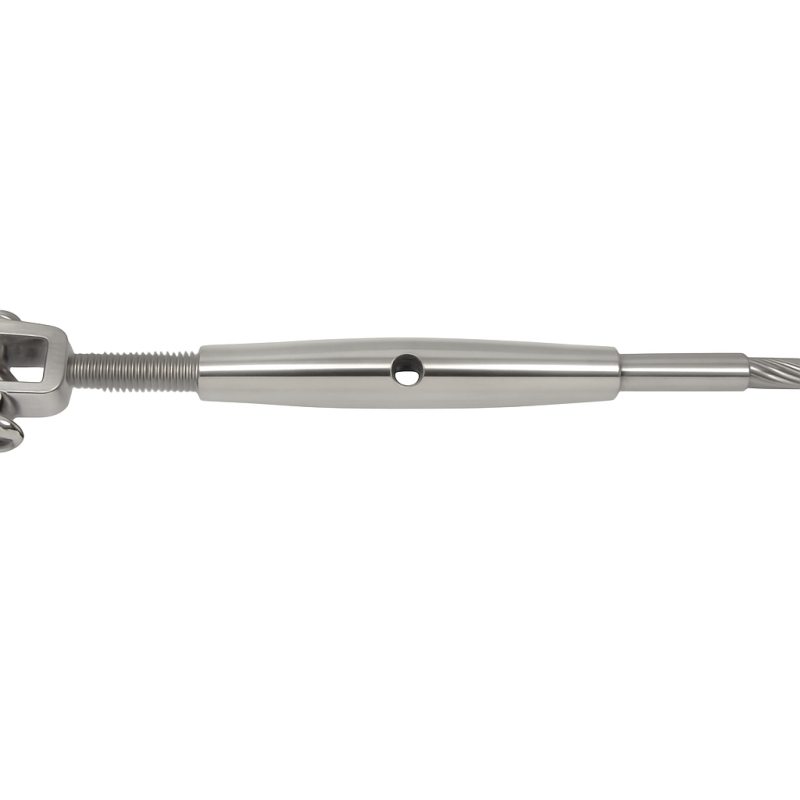 Modulær spændingstrekant - Rustfri T-terminal R M12 kabel 6mm Modulær spændingstrekant - Rustfri T-terminal R M12 kabel 6mm