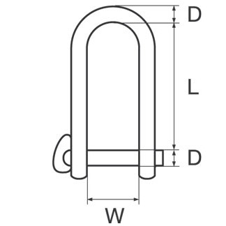 Wichard 8mm Stainless Steel Automatic Shackle Wichard 8mm Stainless Steel Automatic Shackle