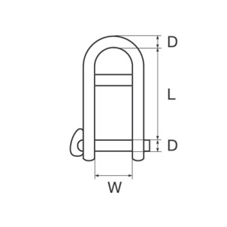Wichard Stainless Steel Bar Shackle 5 x 37 mm Wichard Stainless Steel Bar Shackle 5 x 37 mm