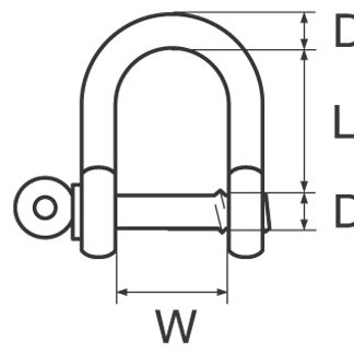 Wichard 8mm Autolock D-Shackle Wichard 8mm Autolock D-Shackle