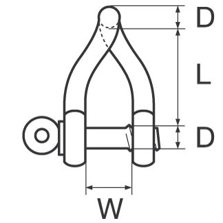 Wichard 8mm Twisted Shackle Wichard 8mm Twisted Shackle