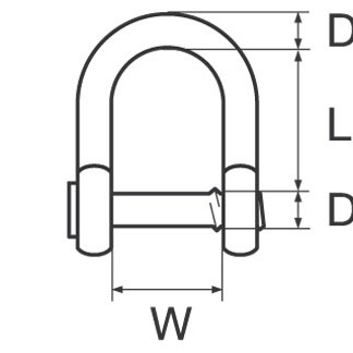 Wichard 8mm Stainless Steel Allen Head Shackle Wichard 8mm Stainless Steel Allen Head Shackle
