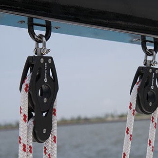 Pulley Master Triple + Becket & Cam Cleat 57mm pentru sfoară de 10mm