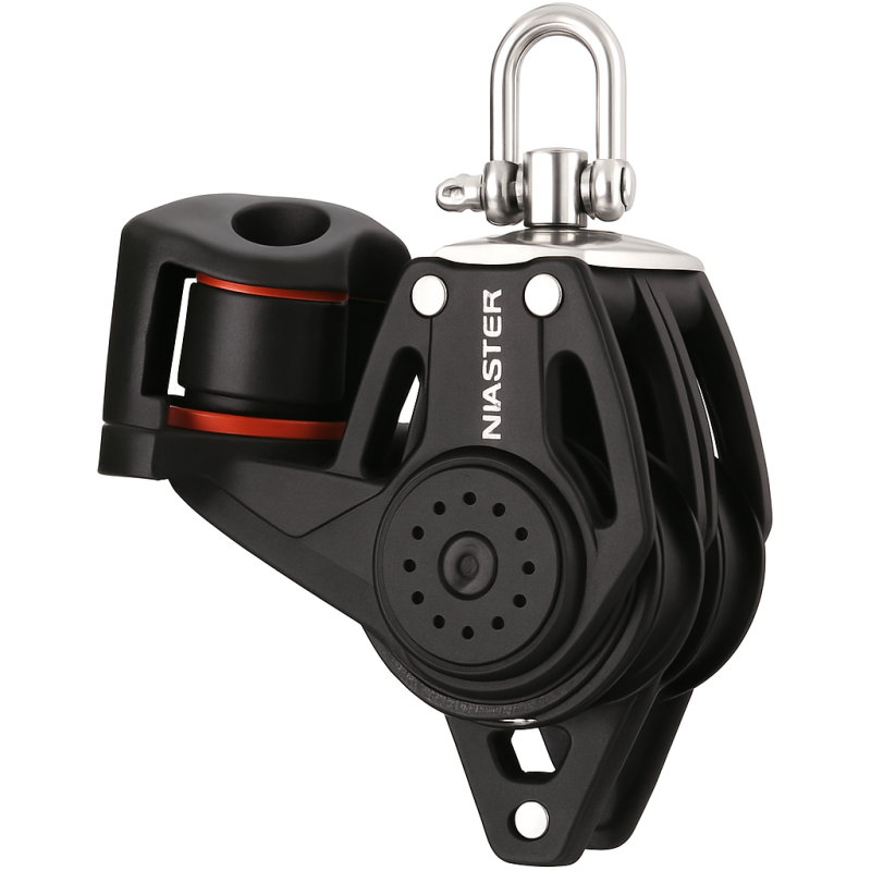 Master Triple Pulley with Becket & Cam Cleat - 57mm