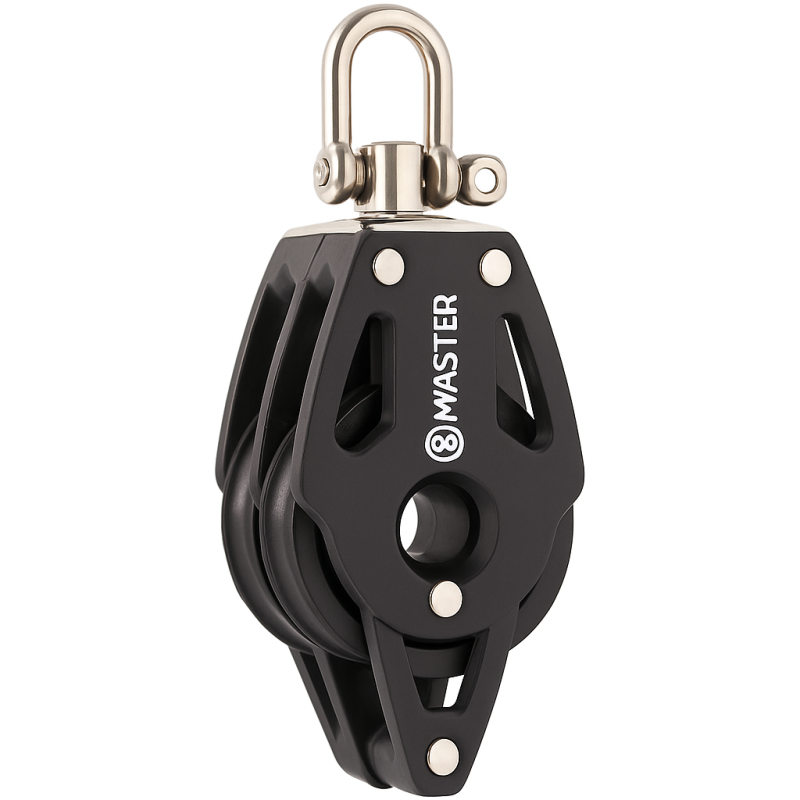 Pulley Master Windrider Double cu Becket de 75mm pentru sfori de până la 14mm