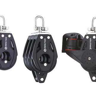 Master Windrider Triple Pulley with Becket & Cam Cleat 75mm Master Windrider Triple Pulley with Becket & Cam Cleat 75mm