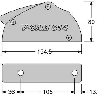 Stopper Antal V-Cam 814 Dobbelt 10<12mm Stopper Antal V-Cam 814 Dobbelt 10<12mm