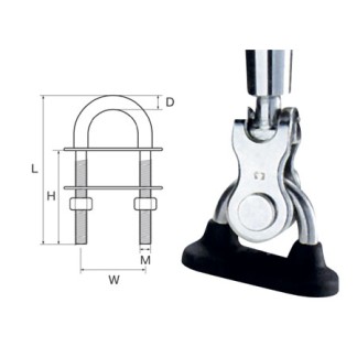 Wichard U-csavar gumitömítéssel D5 x 60mm