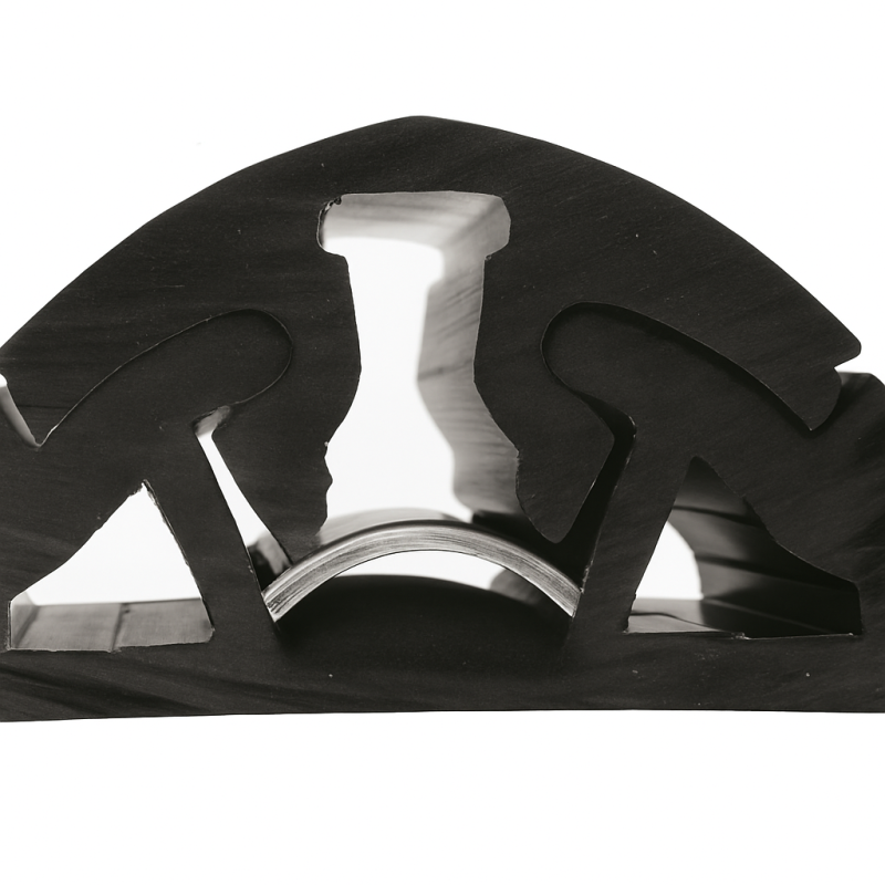 Perfil de Fendering Bino Preto 65mm x 24m