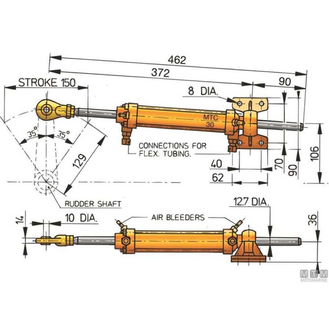 Vetus MTC 30 Hydraulic Cylinder