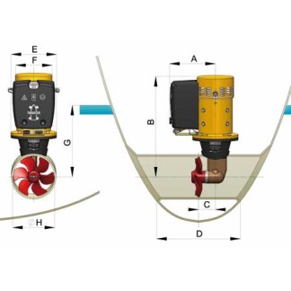 Bow Thruster Vetus 75kgf 12V