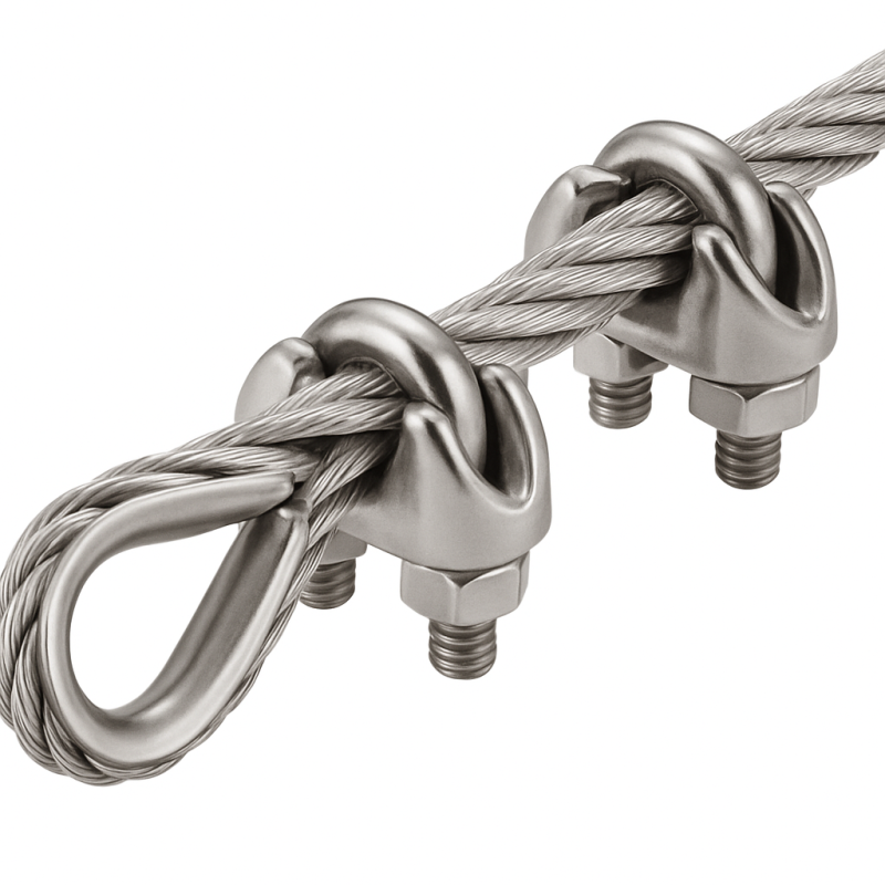 Clamă din oțel inoxidabil pentru cablu de 6 mm Clamă din oțel inoxidabil pentru cablu de 6 mm